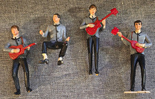 Vintage 1960s The Beatles Plastic Cake Topper Figurines Set of 4 Hong Kong picture