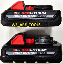 (2) GENUINE 18V Milwaukee 48-11-1835 3.0 AH Batteries M18 CP High Output Compact picture