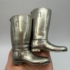Vintage Grenadier Silver Plated Boot Shot Glass Jigger Set Made in England picture