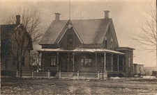 RPPC Brick House Veranda Quebec Real Photo Postcard 1905 Edward VII 1c Stamp picture