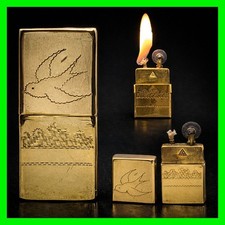 Antique 1910's WWI Trench Art Petrol Lighter J CEB Austria Hand Engraved - Rare  picture