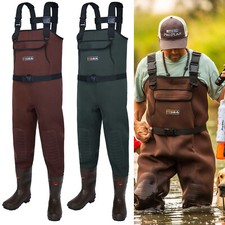 HISEA Unisex Neoprene Fishing Waders 200G Insulated Cleated Bootfoot Chest Wader picture