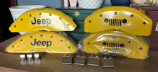 MGP Yellow Caliper Covers Set Jeep and Grille Logos Aerospace-Grade Aluminum picture