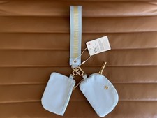 [NWT] Lululemon Dual Pouch Wristlet (Lite-Blue Wordmark) picture