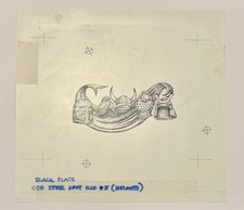 TSR AD&D RED STEEL 1994 Original Production Art Dungeons And Dragons  Spot Art picture