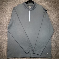 FootJoy ThermoSeries 1/4 Zip Pullover Mens 2XL Gray Micro Dot Mid Layer Golf picture