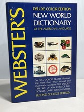 Webster's New World Dictionary Deluxe Color 2nd College Edition Vintage 1983 Box picture