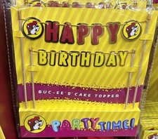 Buc-ee’s HAPPY BIRTHDAY Cake Topper Sealed | NEW BUCEES ITEM picture