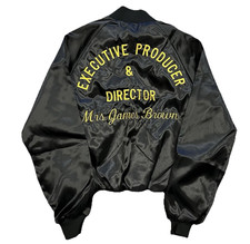 VTG MRS JAMES BROWN EXECUTIVE PRODUCER DIRECTOR SATIN JACKET BOMBER BLACK M (38) picture