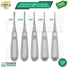 5 Pcs Dental Surgery Extracting Luxating Apical Root Tip Elevator German Grade picture