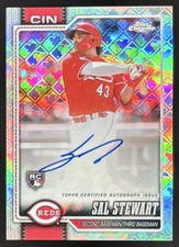 Sal Stewart 2026 Topps Chrome LogoFractor Auto Cincinnati Reds picture