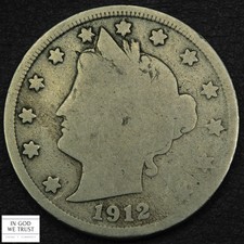 1912 S Liberty V Nickel 5C (Planchet Flaw Mint Error) picture