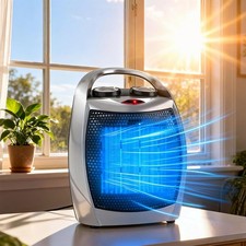 Garvee Portable Electric Space Heater - 1500W/750W Thermostat, 2-in-1 Fast picture