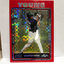 Topps 2005 Chrome Update & Highlights Chris Young UH189 Red X-fractor /65 Sox picture