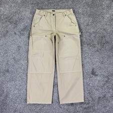 J.Crew Khaki Tan Double Knee Carpenter Pants Mens 30 Canvas Wide Leg Utility picture