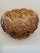 Vintage Fenton Cameo Opalescent  Lily Of The Valley Rose Bowl Great Condition picture
