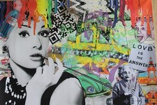 Love Is The Answer, Oliver Neilson Replica, a Giant Unstretched Canvas, 64