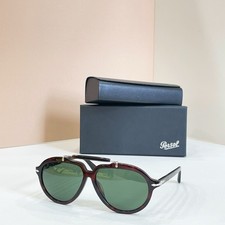 Persol 0202 Classic Vintage Sunglasses Green Lens 57-13-145 picture