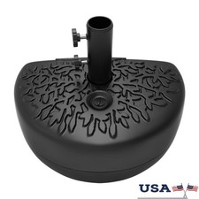34lb Fillable Half Round Patio Umbrella Base Sturdy Outdoor Stand Balconies New picture