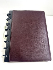 Levenger Circa Foldover Notebook Size Junior Cordova Leather Oxblood New in Box picture