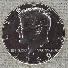 1969-S Kennedy Half Dollar Silver Proof 50C 40% SIlver US Coin picture