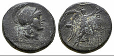 Mysia Pergamon AE Bronze 2nd C BC Athena Nike Diodoros Ancient Greek Coin picture