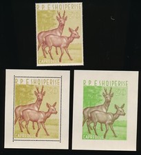 1962 ALBANIA ROE DEER - 3 STAMPS MNH - F/2361 picture