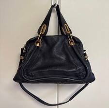 Auth Chloe Marcie Shoulder Bag Hand Bag Black Leather in Excellent Condition picture