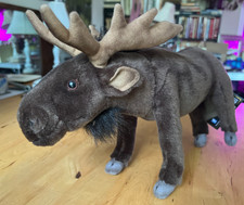 Hansa Moose/Elk Plush 13” Ultra Realistic NWT Standing Canada Nature picture