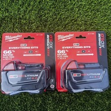 2 Pack M18 XC 6.0Ah 18V REDLITHIUM Extended Battery 48-11-1860 M18 Sealed New picture