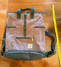 Carhartt Medium Brown/Black Backpack Zip Closure 6 Pockets Adjustable Straps picture