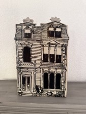 Vtg 1970s Jon Carlos Lopez Ceramic Victorian House Planter Vase Bennington 11.5