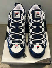 FILA Spaghetti Navy/White Leather Low Top Lace Up Men’s Sneaker picture