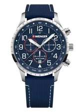 Wenger Swiss Army Men's 01.1543.117 Attitude Chrono Blue Dial Watch 44 mm $330 picture