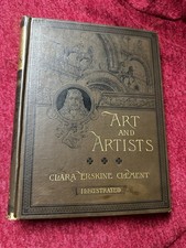 1885 Art and Artists Clara Erskine Clement Illustrated Antique picture