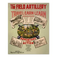 1920 US Army The Field Artillery Poster Photo Print Wall Art picture