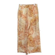 Calypso St. Barth Women S Wide Leg Cropped Pants Tropical Print 100% Linen picture