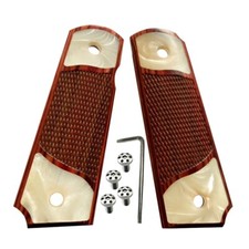1911 Full Size CLASSIC Checkered Grips W/Screws & Wrench FITS MOST CLONES picture