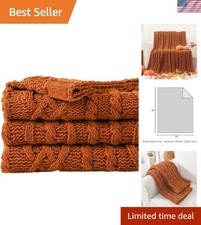 Elegant Rust Orange Throw Blanket 51