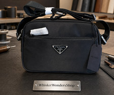 PRADA Re-Nylon Shoulder Bag Black 1BC167 Triangle Logo Pouch Crossbody Handbag picture