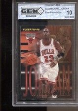 1995-96 Michael Jordan Fleer #323 Gem Mint 10 Chicago Bulls GOAT HOF MVP picture