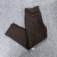 Chicos So Slimming Pants Womens 2.5 14 Brown Straight Leg Knit Stretch Basic picture
