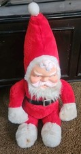 B.J. TOY CO.  18.5” Rubber Face Santa Claus Christmas Plush Doll VG -  picture