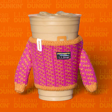 Dunkin' L.L.Bean Colab Knit Coffee Cup Sleeve Sweater 2026 Limited Edition picture