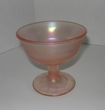 Vintage  FENTON Glass 75th Anniversary Iridescent Velva Rose Sherbet 4” picture