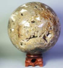 3.01 lb Natural Sphalerite Geode Quartz Crystal Sphere Ball Mineral Specimen picture