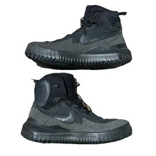 NIKE AIR WILD MID SNEAKER BOOTS TRIPLE BLACK MENS Size 11 RARE picture