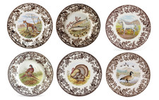 Spode woodland set of 6 x salad plates  6 unique designs -  3761 picture