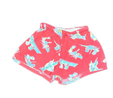 1950s Toddler Train Print Shorts – Mid-Century Cotton Textile, No Side Seams picture