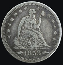 1853 Seated Liberty Quarter